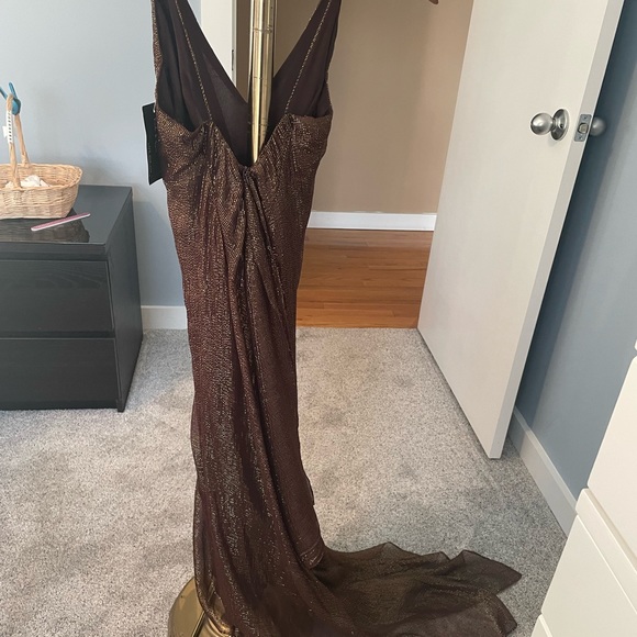 Nicole Miller size 10 silk high low cocktail dress - Picture 4 of 12